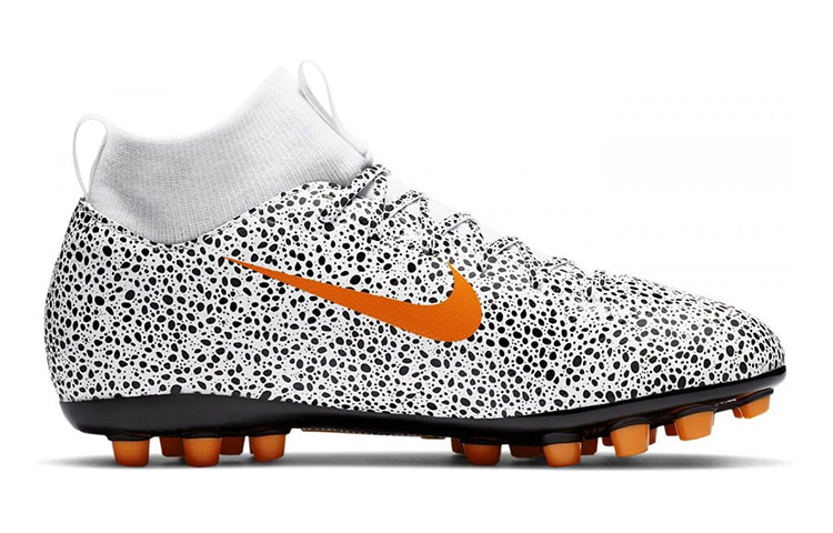 Детские бутсы Nike Mercurial Superfly 7 JR Academy AG (черно-бело-желтые) — Чёрный / белый / жёлтый — фото 2