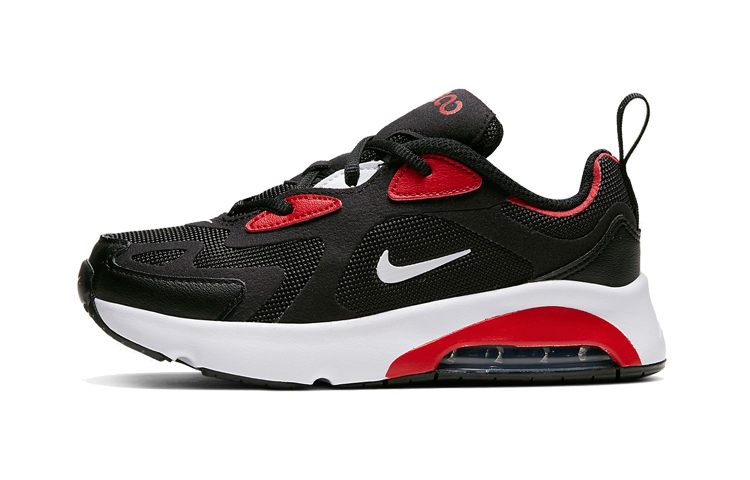 Nike Air Max 200 Comfortable Shock Absorbing Low Top Children's Casual Shoes Black and Red Small and Medium Children