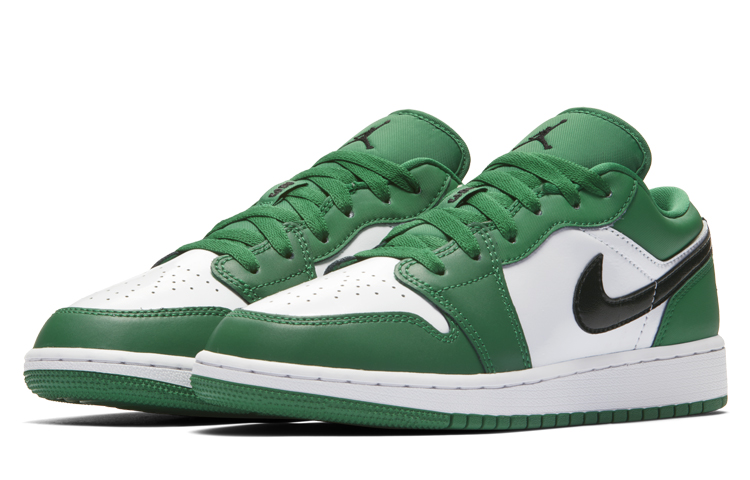 Кеды Jordan Air Jordan 1 Low (бело-зеленый) — фото 9