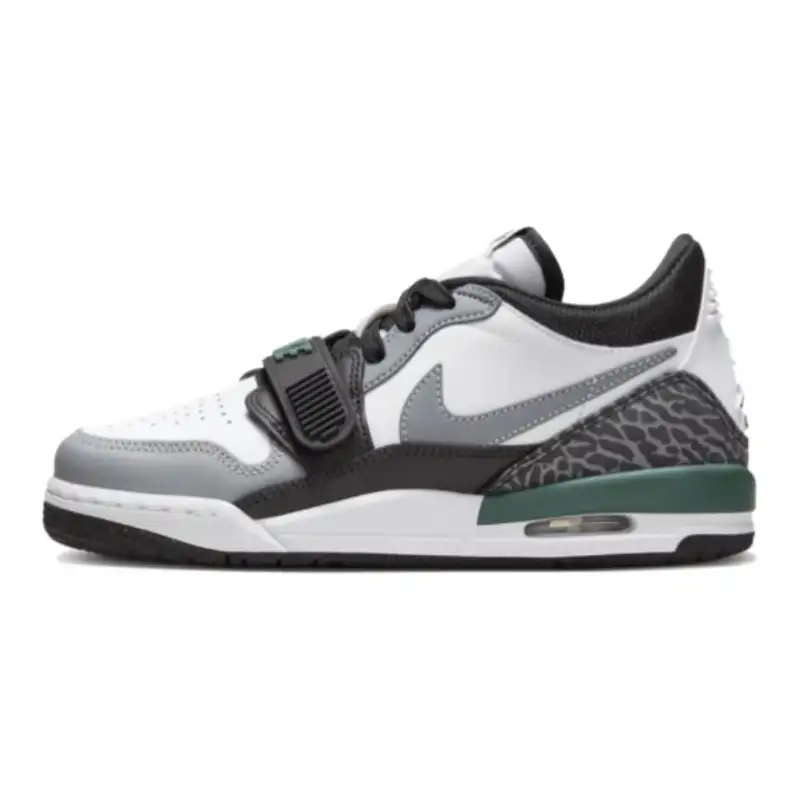 Jordan Legacy 312 Low top Basketball Shoes White Gray Green Unisex