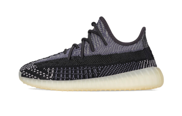 Adidas originals Yeezy Boost 350 V2 Black Sesame \"Carbon\" Non-slip and wear-resistant low-cut sports and casual shoes black for children and middle-aged children