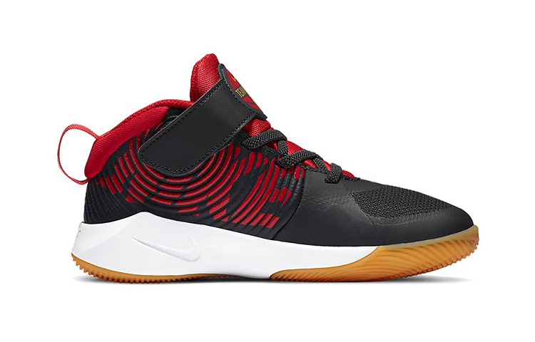 Детские кроссовки Nike Team Hustle D 9 (черно-красно-золотой) — Чёрный / красный / золотой — фото 3