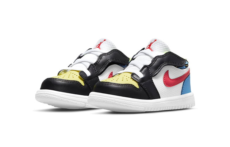Кроссовки Jordan Air Jordan 1 (черный / желтый / синий) — Чёрный / жёлтый / синий — фото 4