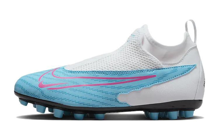 Детские кроссовки Nike Phantom GX Academy DF AG (бело-синие)