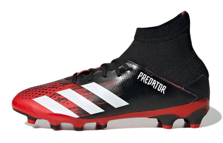 Adidas PREDATOR MUTATOR 20.3 Cushioning, Wear Resistant Mid top Kids' Soccer Shoes Black Red Kids'