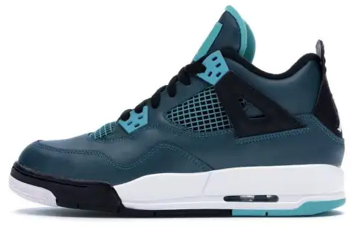 Jordan Air Jordan 4 leather Retro Teal GS mid-top basketball shoes lake green same style for men and women