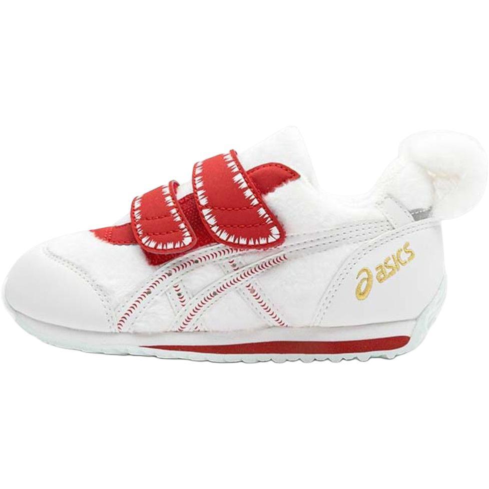 Asics SUKU2-COTLA BABY CNY Flying Rabbit New Year Series Best Mother award-winning series, versatile and comfortable, warm, low-cut toddler shoes, red and white, for children