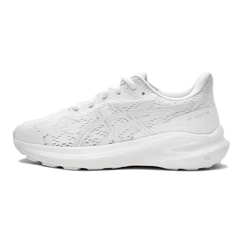 ASICS GT-1000 13 lightweight sweat-wicking running shoes for campus fitness and long-lasting wear without fatigue, cushioning and stability, low-cut children's running shoes, white, teenagers