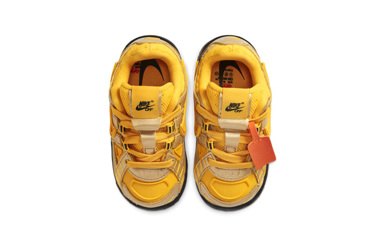 Кроссовки для девочек OFF-WHITE x Nike Rubber Dunk "University Gold" (желто-черные) — фото 6