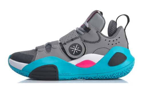 LiNing Li Ning All City 8 Youth Edition All City8 Anti-slip, Shock Absorbing and Wear-Resistant Low-top Practical Basketball Shoes Rock Gray