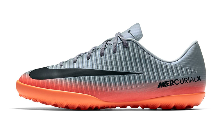 Детские бутсы Nike Jr MercurialX 6 CR7 TF (черно-серый) — фото 1