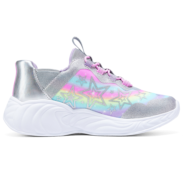Детские кроссовки Skechers kids (серебристые) — фото 3