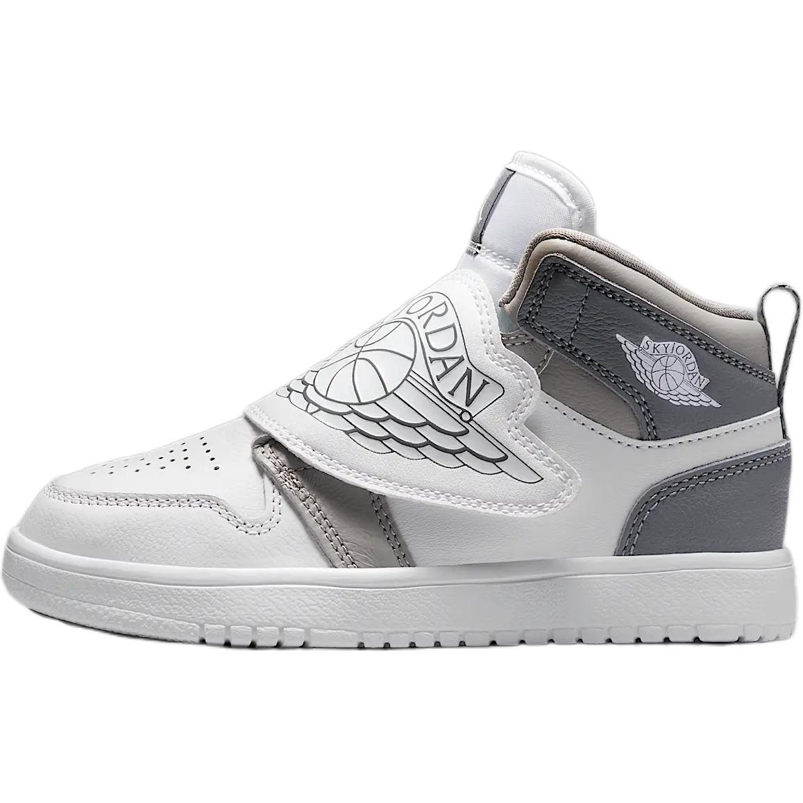 Детские кеды Jordan Sky Jordan 1 (серо-белые)