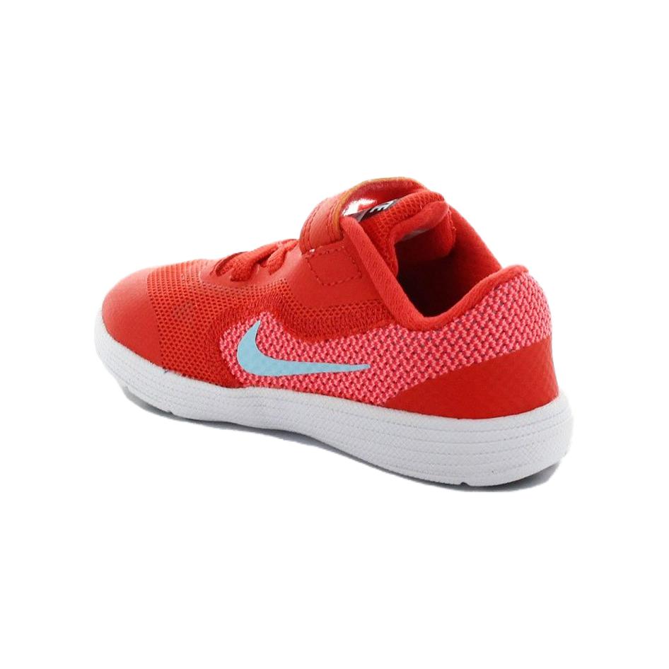 Детские кроссовки Nike REVOLUTION 3 (розовый / оранжевый / белый) — фото 4