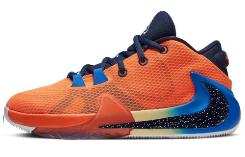 Nike Zoom Freak 1 Bros Total Orange Giannis Antetokounmpo GS Anti-slip Shock Absorption Mid-top Basketball Shoes Orange Same Style for Men and Women