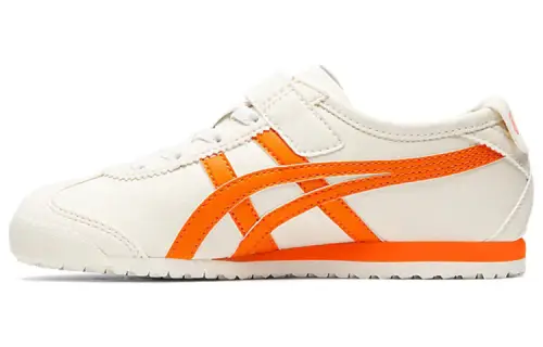 Onitsuka Tiger Onitsuka Tiger MEXICO 66 leather retro jogging low-top children's casual shoes white orange small and medium-sized children