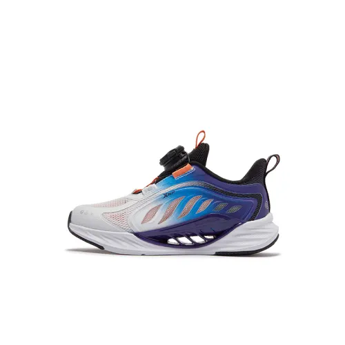 Xtep Hydrogen Wind 8.0, comfortable for sports, non-slip and wear-resistant, low-cut children's running shoes, Xtep White Gentian Purple Beijing Blue Children's Model