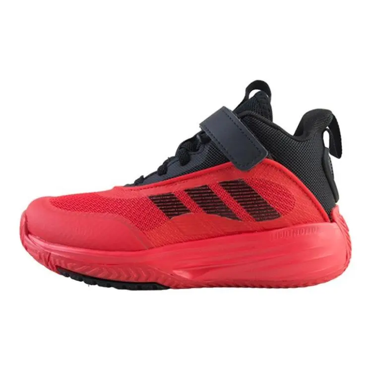 Adidas OWN THE GAME 3 Abrasion Resistant Mid top Children's Basketball Shoes Red Black Kids'