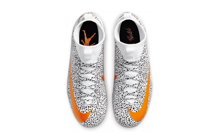 Детские бутсы Nike Mercurial Superfly 7 JR Academy AG (черно-бело-желтые) — Чёрный / белый / жёлтый — фото 4