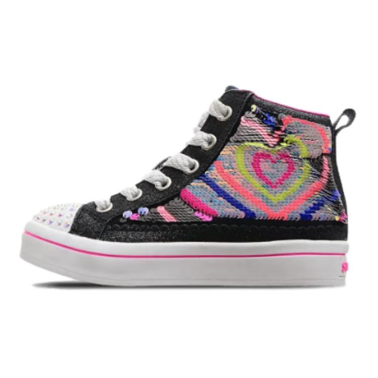 Кеды Skechers Heartbeatz (черно-розовые)