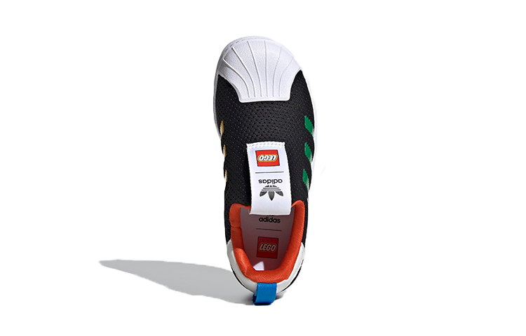 Детские кеды LEGO / x adidas originals 360 X (черно-зеленые) — фото 7