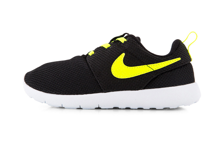 Детские кроссовки Nike Roshe One (черно-желто-зеленые)