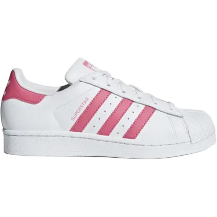 Детские кеды adidas Originals Superstar (белый / розовый) — фото 3
