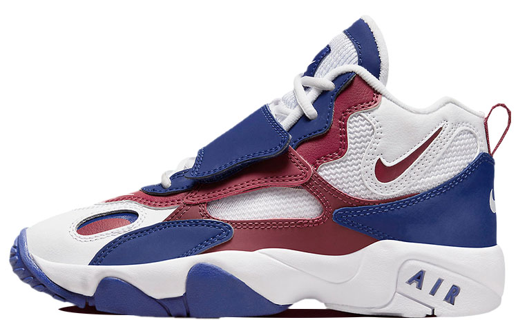 Nike Air Max Speed Turf Cushioning Abrasion Resistant Mid top Training Shoes White Blue Red Unisex