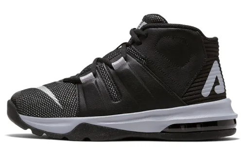Nike Air Max Charge Cushioning Abrasion Resistant Mid top Vintage Basketball Shoes Gray Black Unisex