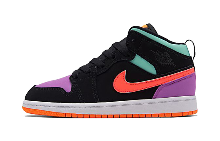 Детские кроссовки Jordan Air Jordan 1 (черно-оранжевый) — фото 1