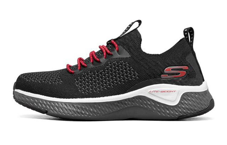 Детские кроссовки Skechers Solar Fuse (черно-зеленые)