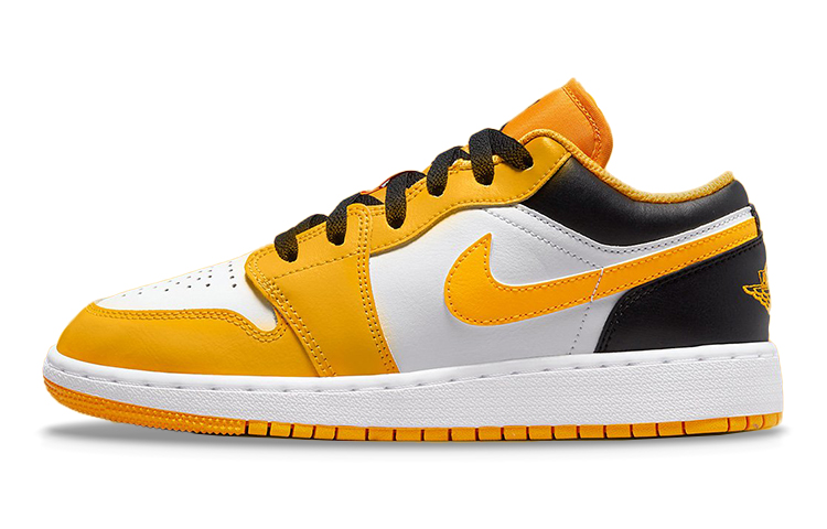 Кроссовки Jordan 1 Low "Taxi" (желто-белые)