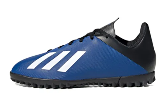 Adidas X 19.4 Slip Resistant Cushioning Abrasion Resistant Low top Kids' Soccer Shoes Blue Black White Kids'