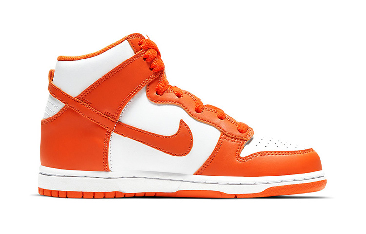 Детские кеды Nike Dunk "Orange Blaze" (оранжево-белые) — Оранжевый / белый — фото 4