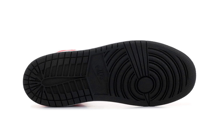 Кроссовки Jordan Air Jordan 1 Mid (черный / красный) — Чёрный / красный — фото 6
