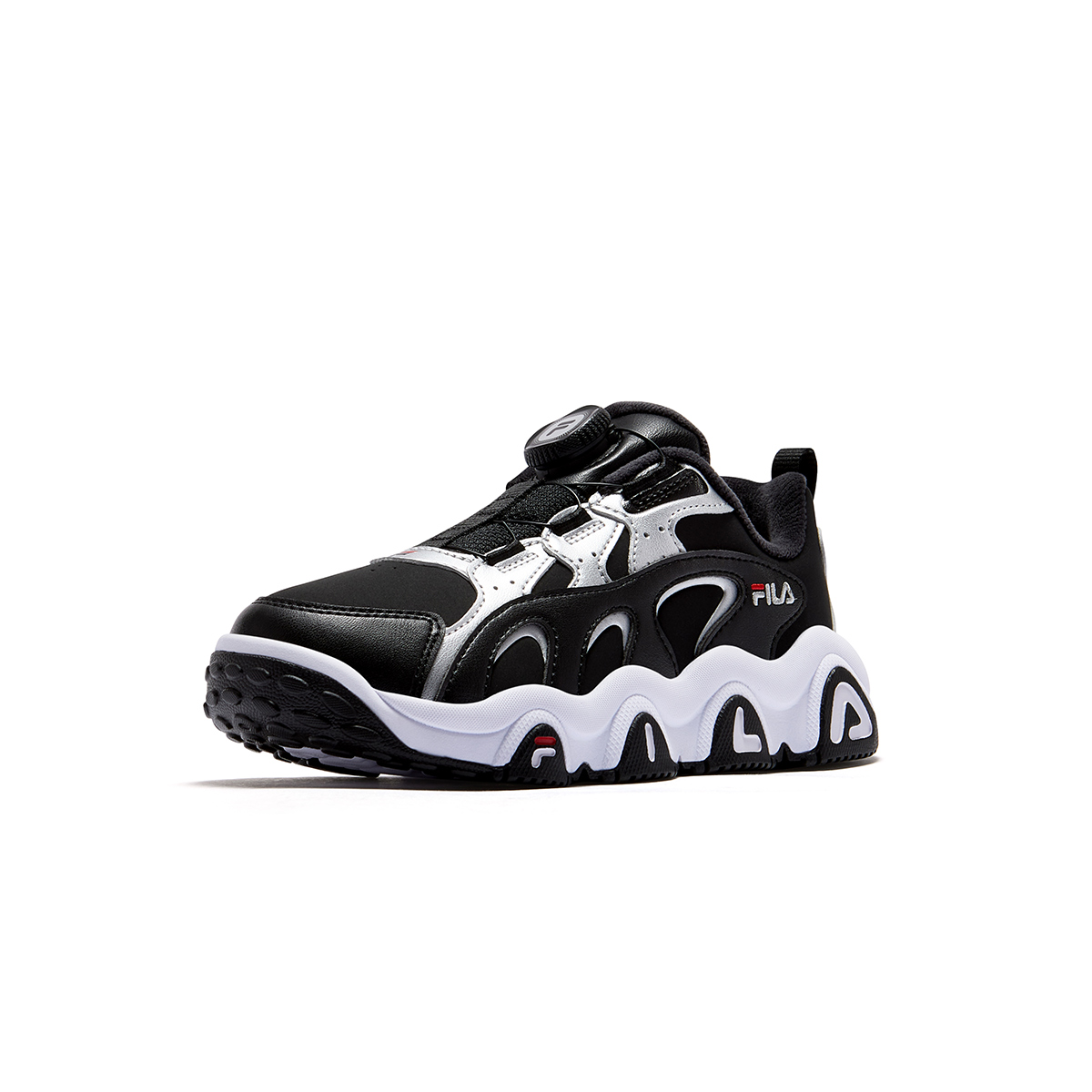 Детские кроссовки Fila KIDS Heritage-FHT 2 / (черно-белый) — 黑/斐乐白 — фото 4