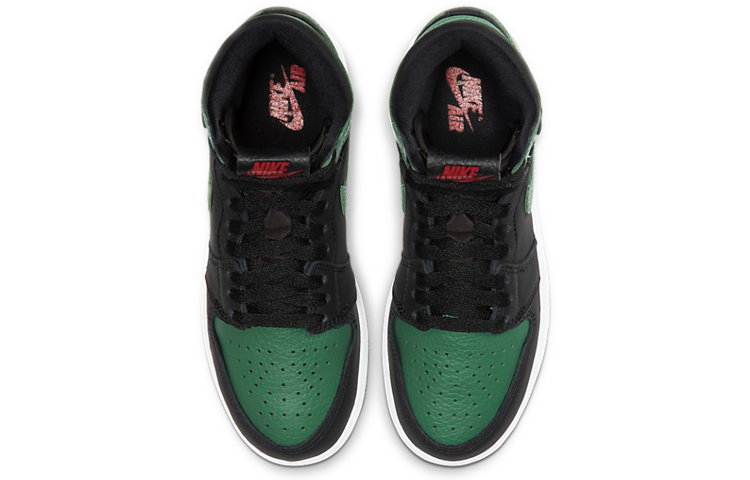 Кеды Jordan Air Jordan 1 Retro High OG (черно-зеленые) — Чёрныйзелёный — фото 6