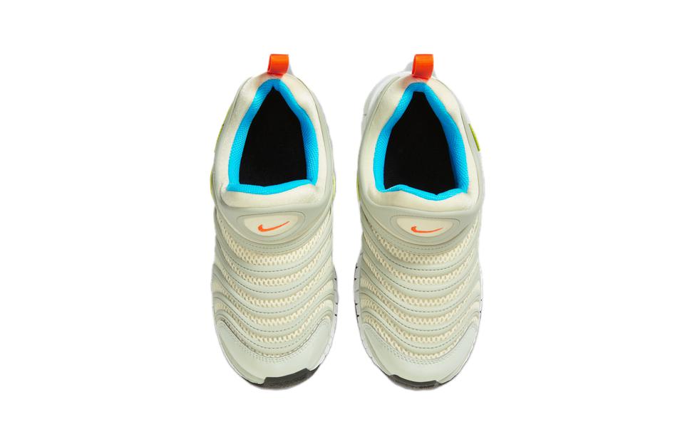 Детские кроссовки Nike Dynamo Free PS (серебристо-зеленые) — Серебристый / зелёный — фото 9