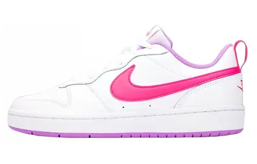 Nike Court Borough 2 Low 2 Synthetic Leather Slip Resistant Cushioning Abrasion Resistant Low top Skateboard Shoes