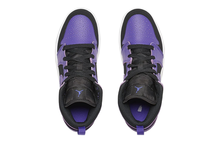 Детские кроссовки Jordan Air Jordan 1 Mid "Dark Concord" (черно-фиолетовые) — Чёрныйфиолетовый — фото 4