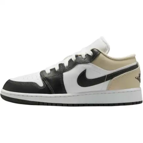 Jordan Air Jordan 1 Low top Basketball Shoes White Black Unisex