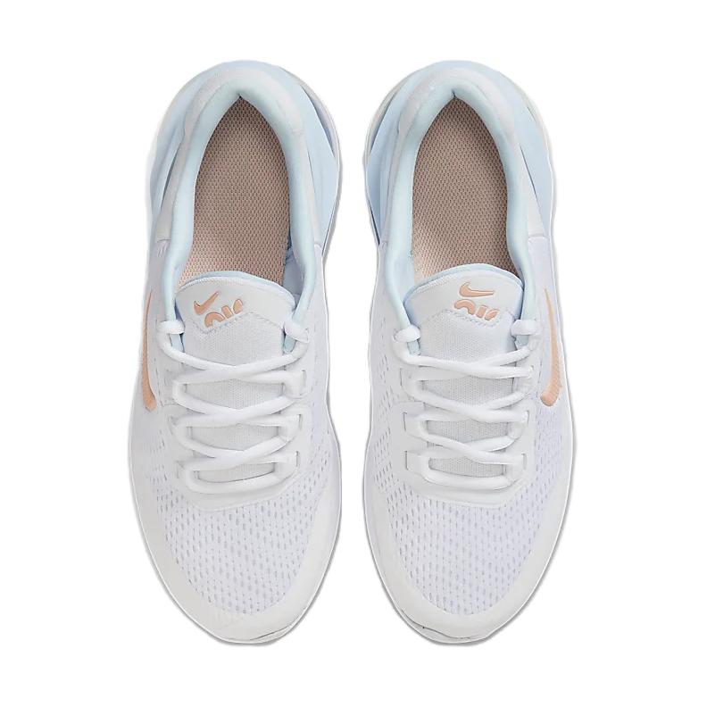 Кроссовки Nike Air Max 270 GO (белый / фиолетовыйсиний / белый / оранжевыйрозовый) — фото 4
