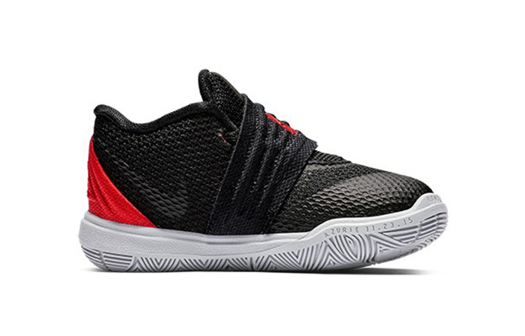 Детские кроссовки Nike Kyrie 5 (черно-красные) — Чёрный / красный — фото 2