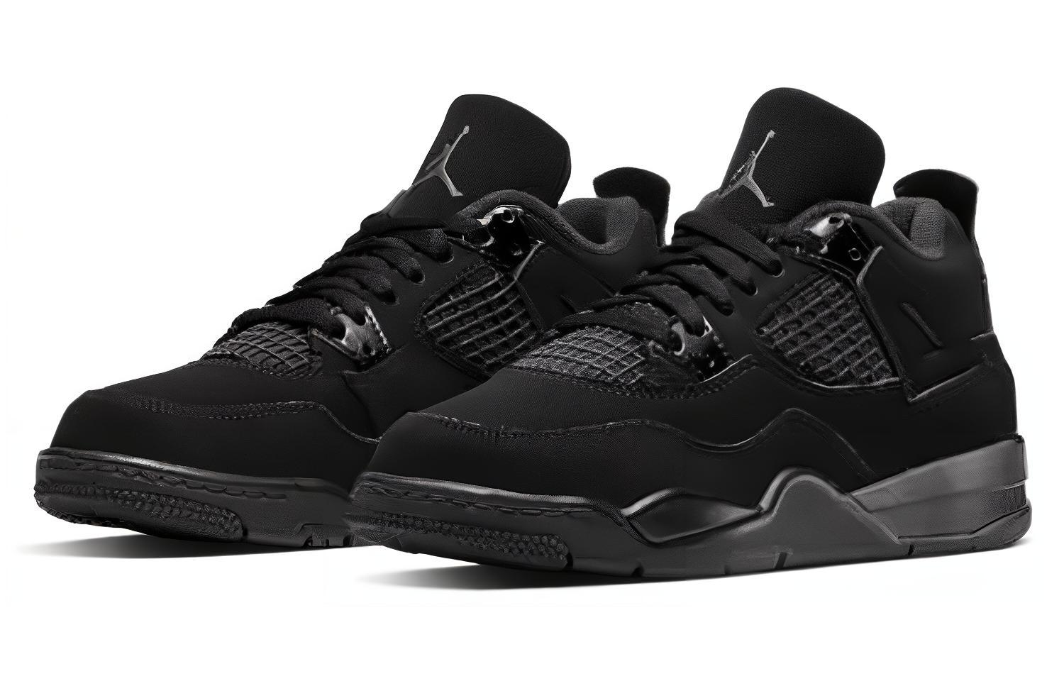 Детские кроссовки Jordan Air Jordan 4 BP 2020 (черный) — Чёрный — фото 4