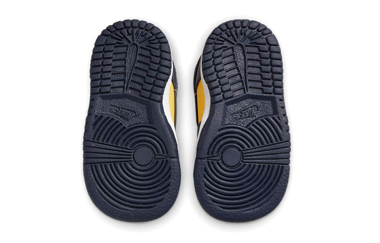 Детские кеды Nike Dunk Low (сине-желтые) — Синий / жёлтый — фото 7