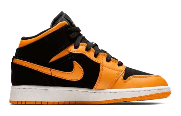 Кеды Jordan JordanAir Jordan 1 Mid (черно-оранжевые) — фото 3