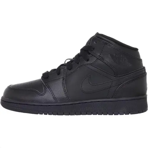 Jordan Air Jordan 1 Mid top Basketball Shoes Black Unisex