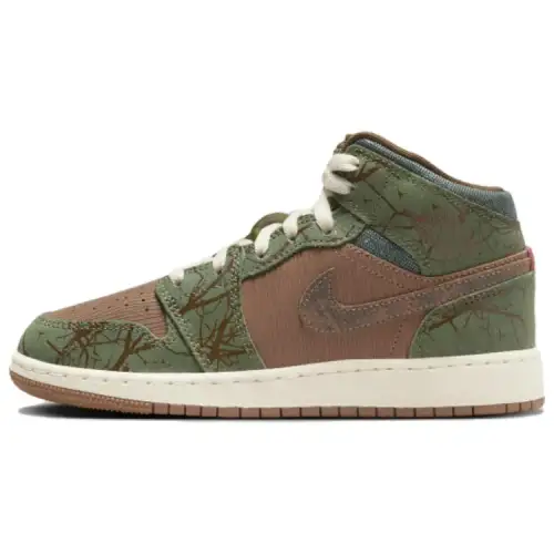 Air Jordan 1 Mid GS 'Treeline'