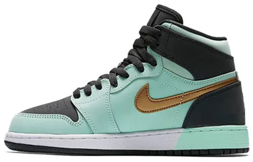Jordan 1 Retro High GS Mint Foam Anthracite Metallic Gold