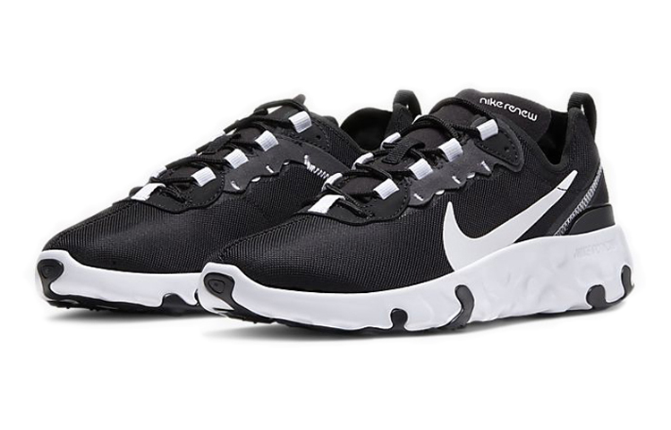 Кроссовки Nike NikeReact Element 55 GS (черно-белые) — фото 3